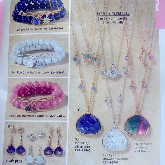 🇨🇦Natural Crystal Howlite Stone Rhinestone Evil Eye Bracelet White Stretch New - Picture 4 of 4